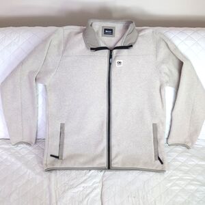 Outdoor Research Pale Gray Tokeland Fleece Men's Zippered Jacket,Size XL.